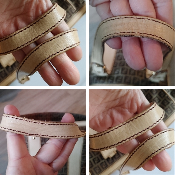 Fendi Zucchino Canvas Leather Tote Bag - Picture 13 of 16